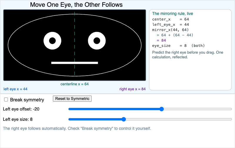 Facial Symmetry Mirror Demonstrator