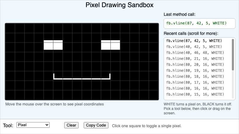 Pixel Drawing Sandbox