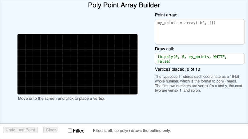 Poly Point Array Builder