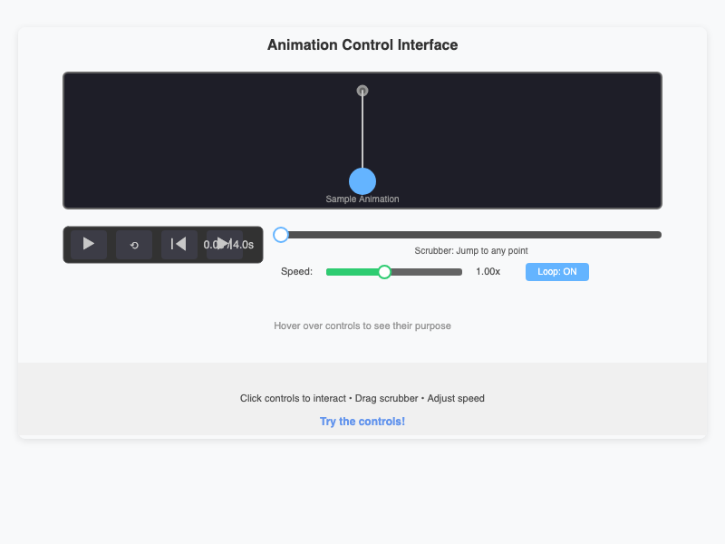 Animation Control Panel