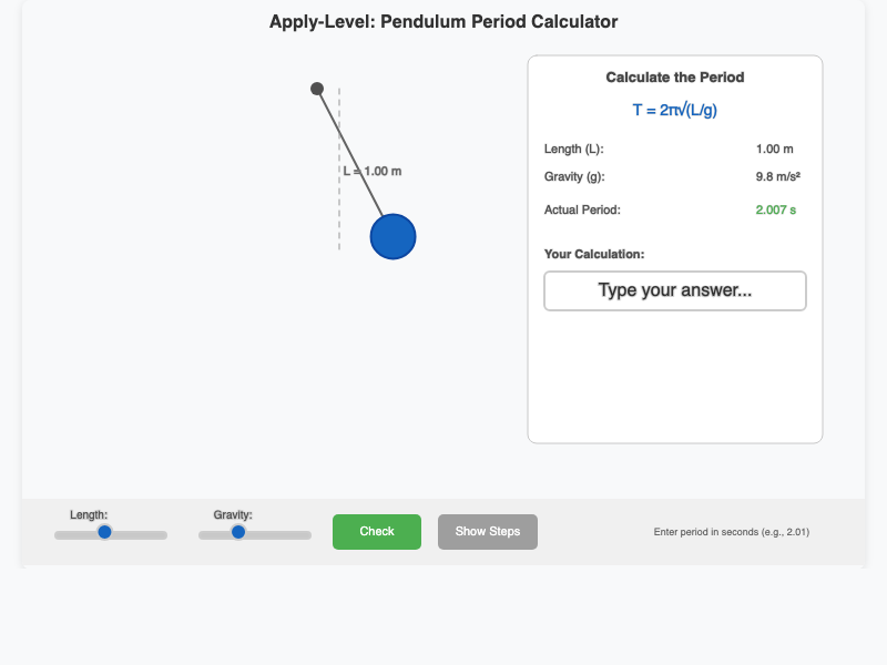 Apply-Level Pendulum Calculator