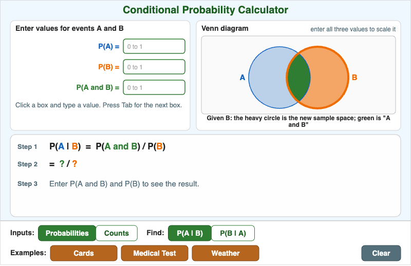 Conditional Probability Calculator
