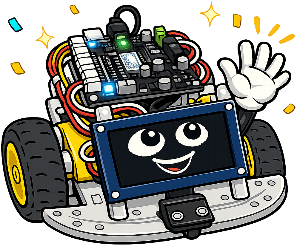 Sparky waving
