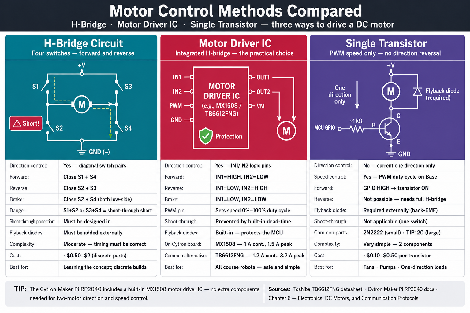 Motor Control Methods Compared