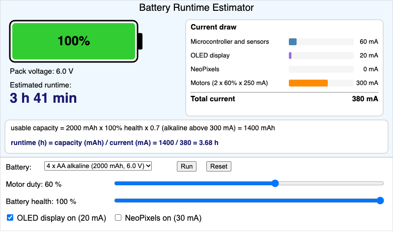 Battery Runtime Estimator