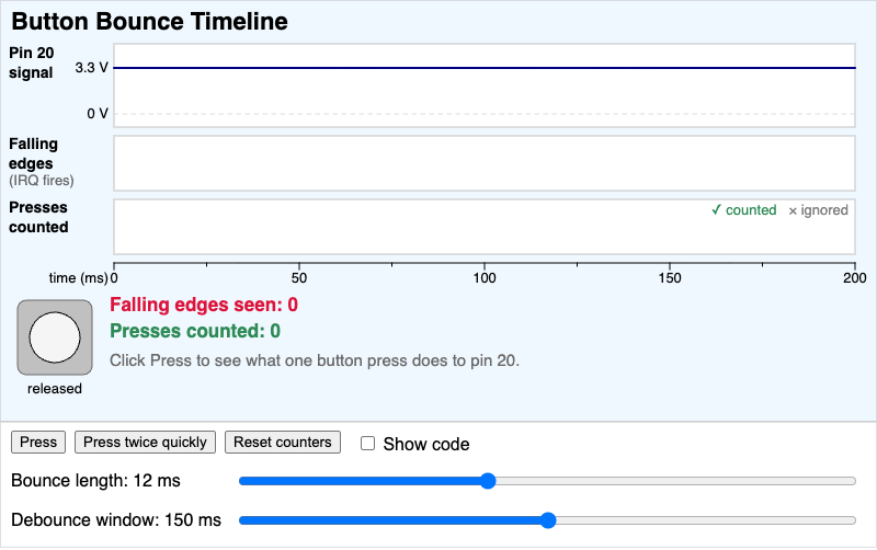 Button Bounce Timeline