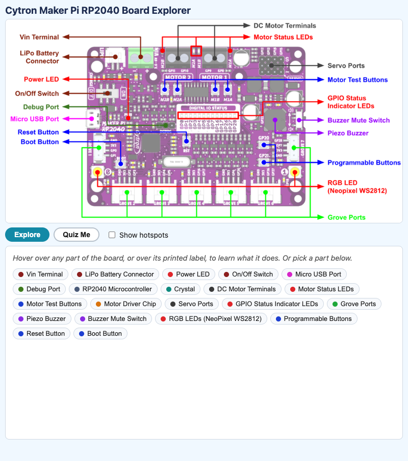 Cytron Maker Pi RP2040 Board Explorer