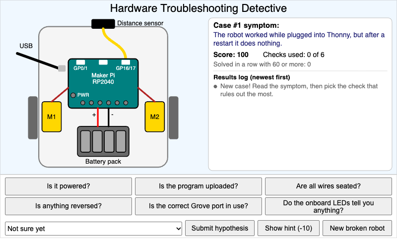 Hardware Troubleshooting Detective