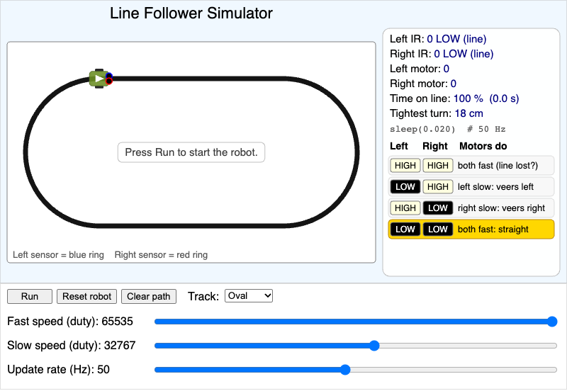 Line Follower Simulator