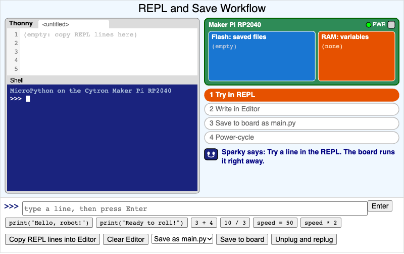 REPL and Save Workflow
