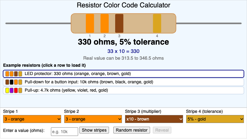 Resistor Color Code Calculator
