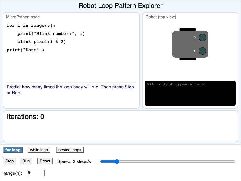 Robot Loop Pattern Explorer