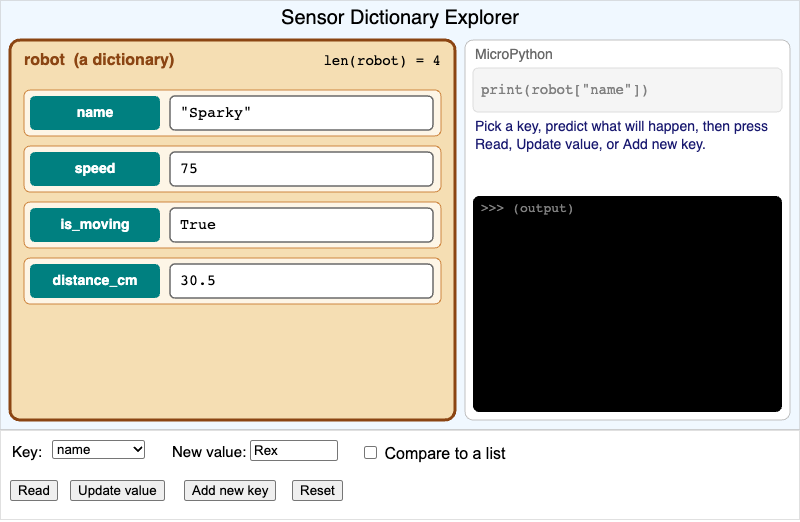 Sensor Dictionary Explorer
