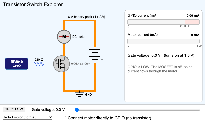 Transistor Switch Explorer