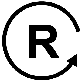 Reinforcing loop label, counterclockwise