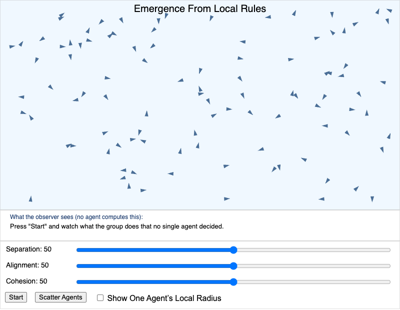 Emergence From Local Rules