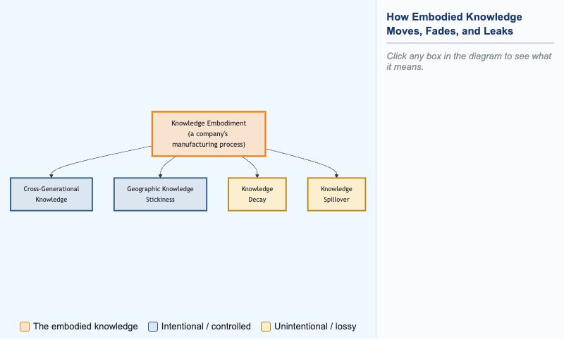How Embodied Knowledge Moves, Fades, and Leaks