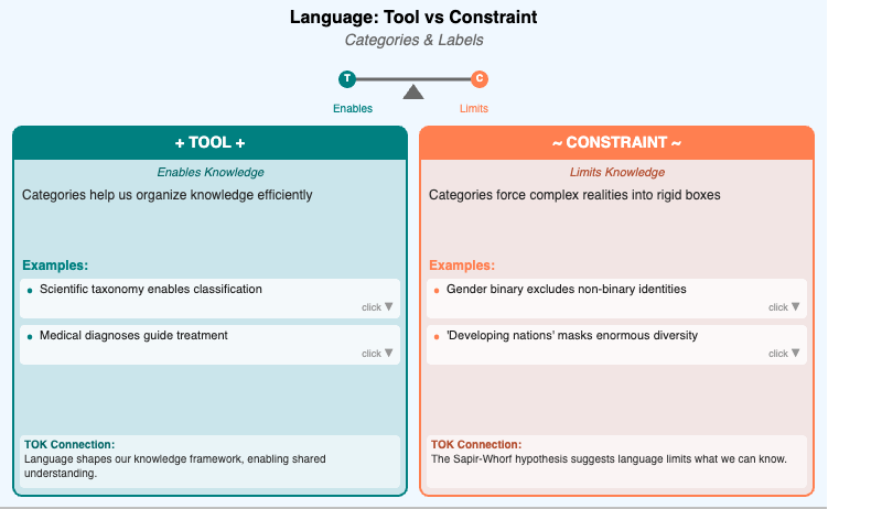 Language as Tool vs. Language as Constraint