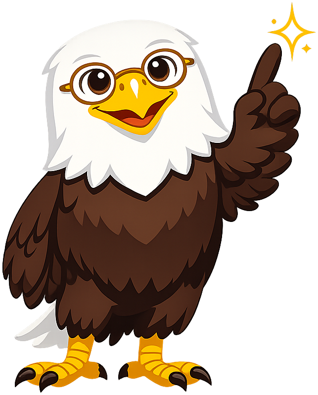 Liberty the Bald Eagle points to a useful tip