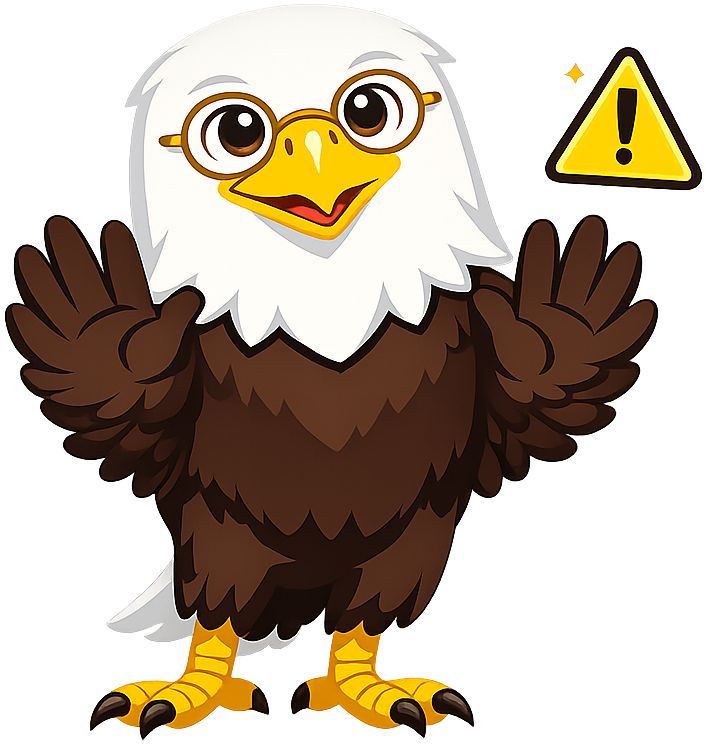 Liberty in warning pose