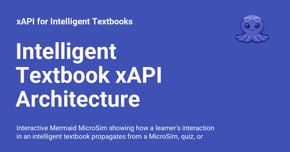 Intelligent Textbook xAPI Architecture - xAPI for Intelligent Textbooks